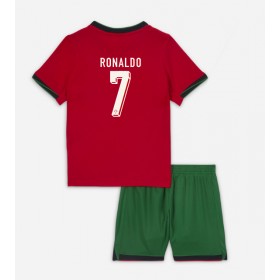 Dětské fotbalový komplet Portugalsko Cristiano Ronaldo #7 Domácí košile ME 2024 Krátkým Rukávem